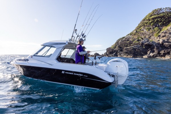 Fishing on a Haines Hunter SP635