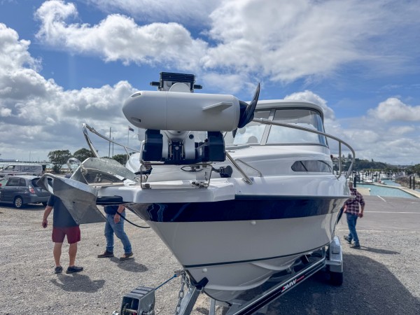 Haines Hunter boat with Minn Kota mounted