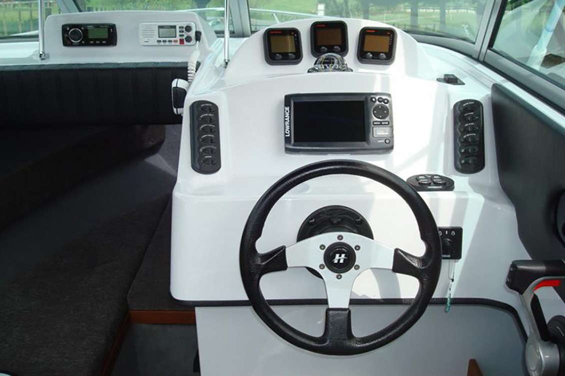 Ergonomic dash with gauges and switches within easy reach | Haines Hunter