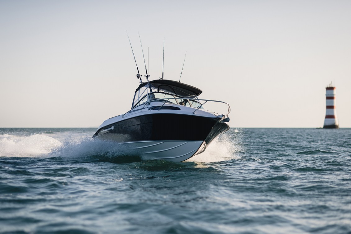 It’s the ideal angle to knife through waves for the smoothest possible ride | Haines Hunter