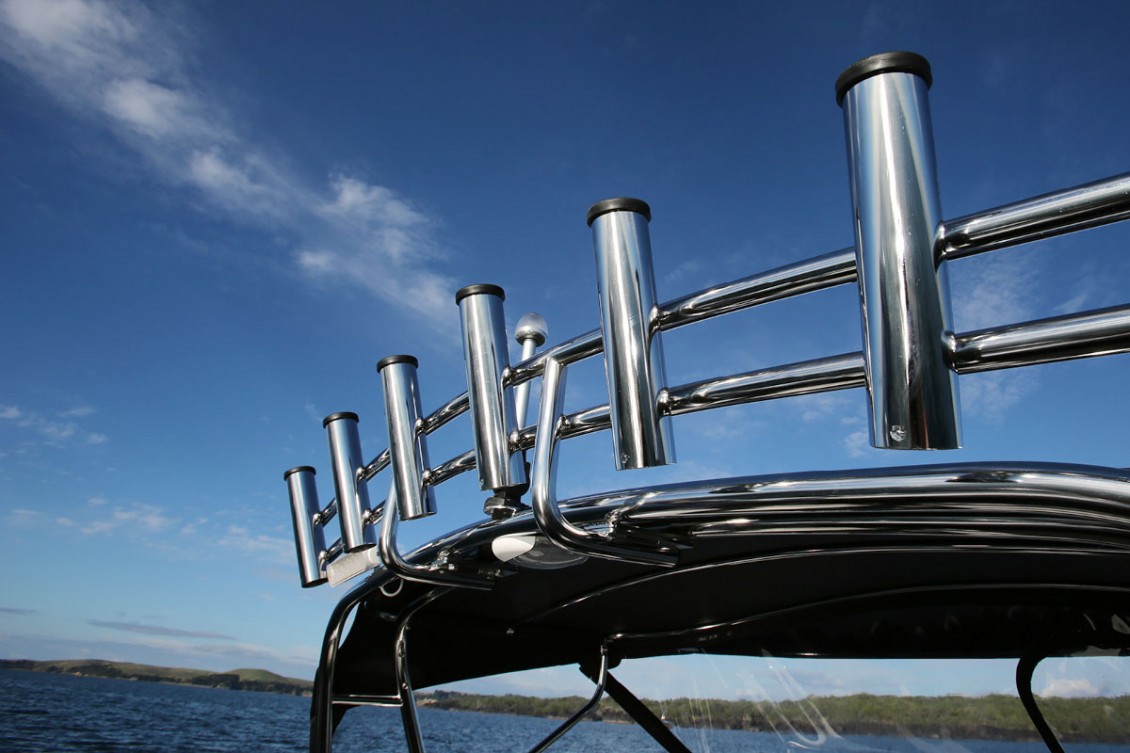 Optional stainless-steel rocket launchers | REDHOT Marine